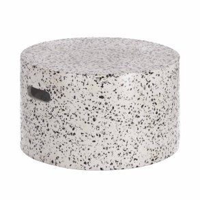 KAVE HOME rund Jenell havebord - hvid terrazzo cement (52)