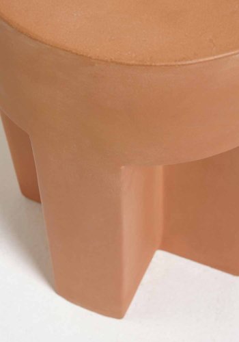 KAVE HOME Vilena sidebord, rundt - natur terrakotta ( 33)