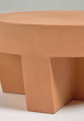 KAVE HOME Vilena havebord, rund - terracotta (60)