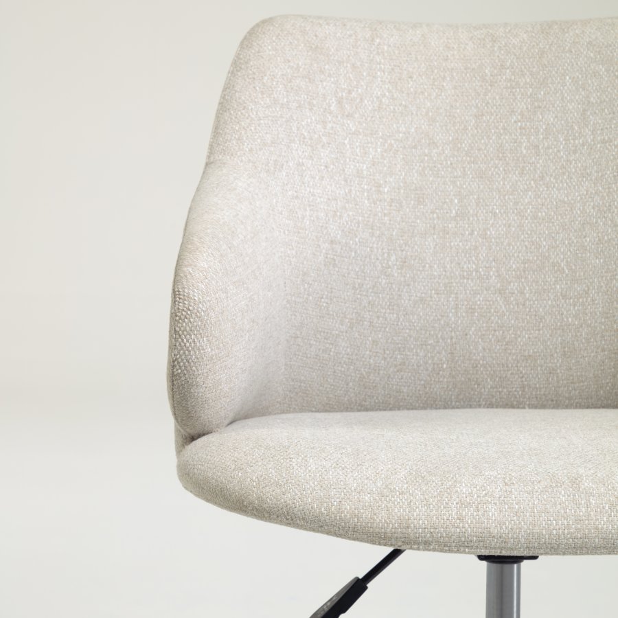 KAVE HOME Einara kontorstol, m. armln - lysegr stof og polypropylen