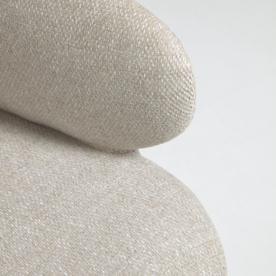 KAVE HOME Einara kontorstol, m. armln - lysegr stof og polypropylen