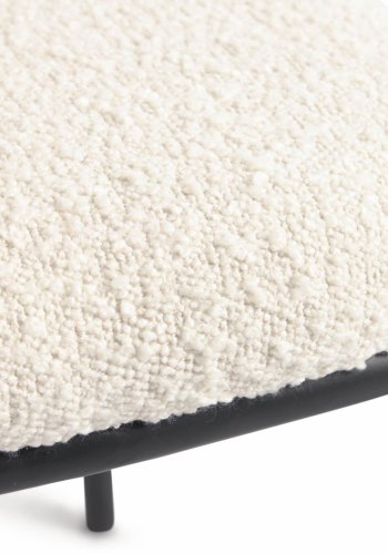 KAVE HOME Ciselia spisebordsstol - hvid stof og sort stl