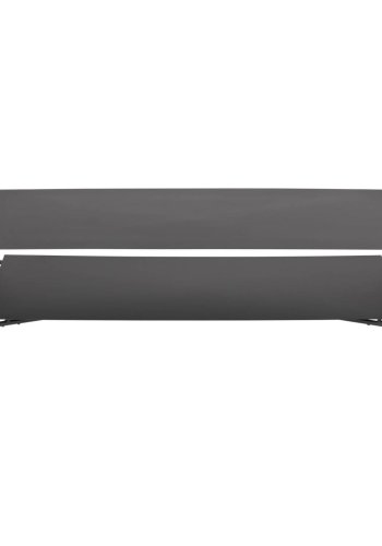 KAVE HOME Azisi sofabord, m. hylde - sort glas og sort stl (140x60)