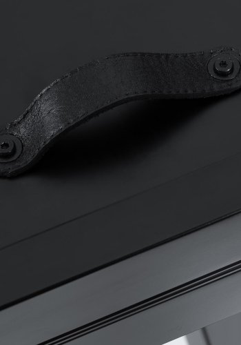 KAVE HOME Vashti spisebord, m. butterflybordplade - klar glas og sort stl (120)