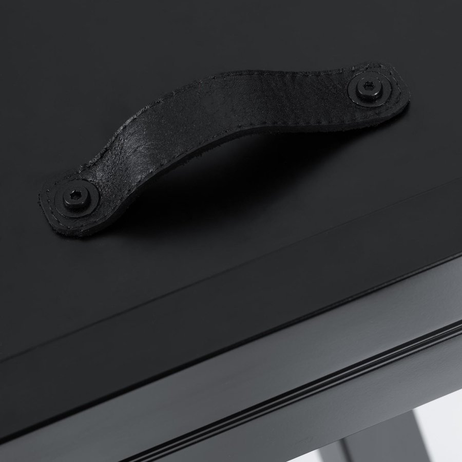 KAVE HOME Vashti spisebord, m. butterflybordplade - klar glas og sort stl (120)