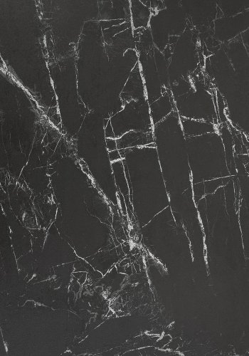 KAVE HOME Yodalia spisebord, m. udtrk - sort glas, keramik og stl (130(190)x100)