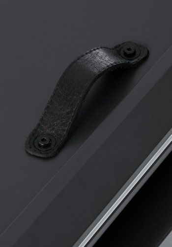 KAVE HOME Theone spisebord, m. butterflybordplade - klar glas og sort stl (160(210)x90)