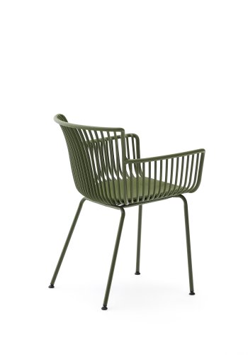 KAVE HOME Surpika udendrsstol med grnne stlben