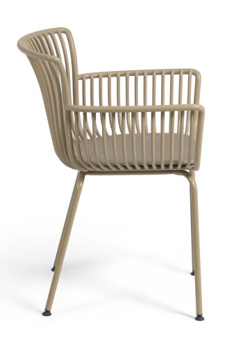 KAVE HOME Surpika havestol, m. armln og stofhynde - beige polypropylen og metal