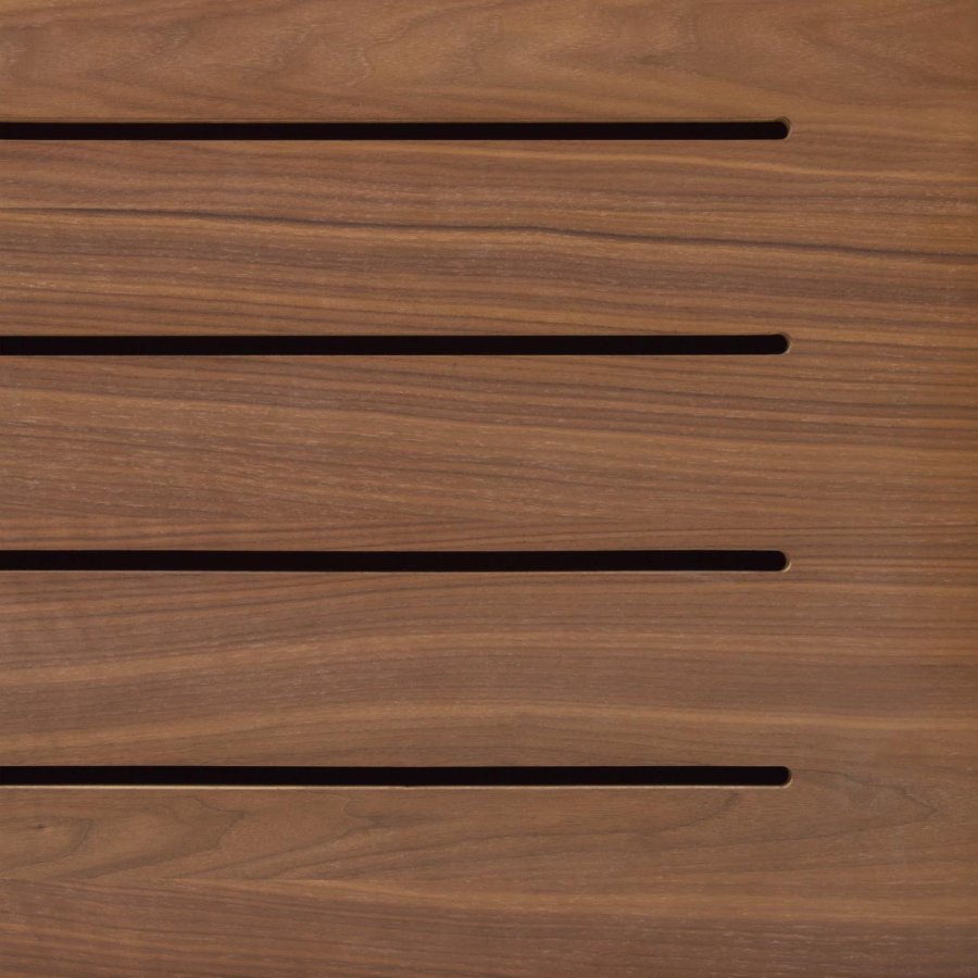 KAVE HOME Carolin reol, m. 1 skydelge - brun valnddefiner og valnddetr (130x169)