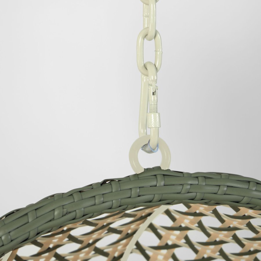 KAVE HOME Cira hngestol, m. hynder - polyester og multifarvet polyrattan