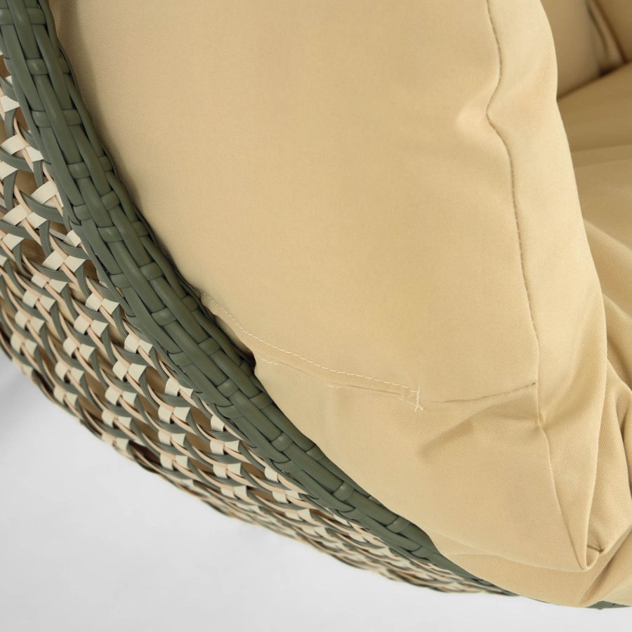 KAVE HOME Cira hngestol, m. hynder - polyester og multifarvet polyrattan