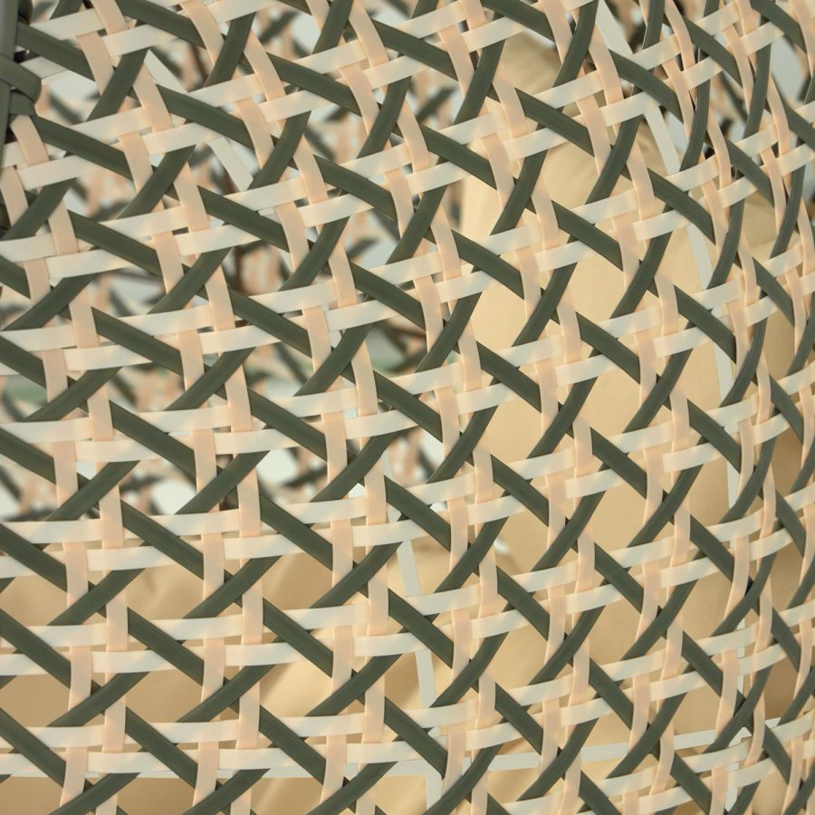 KAVE HOME Cira hngestol, m. hynder - polyester og multifarvet polyrattan