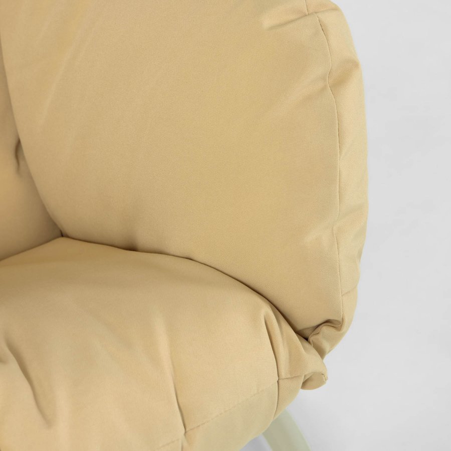 KAVE HOME Cira hngestol, m. hynder og stativ - polyester, multifarvet polyrattan og stl