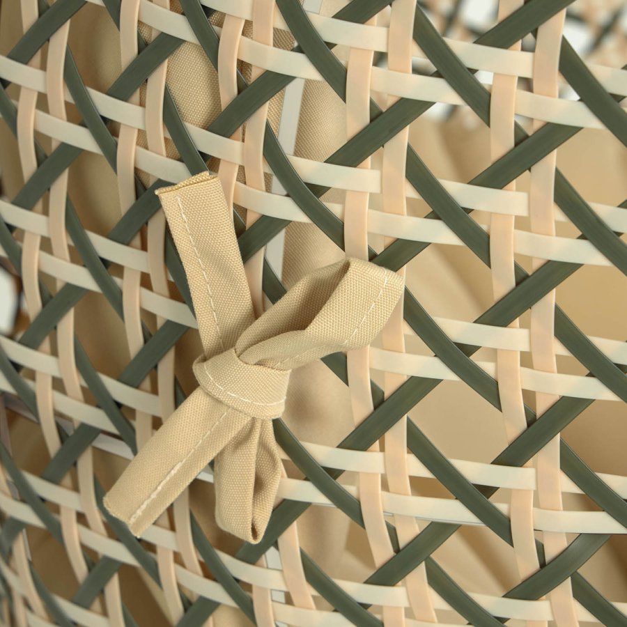 KAVE HOME Cira hngestol, m. hynder og stativ - polyester, multifarvet polyrattan og stl