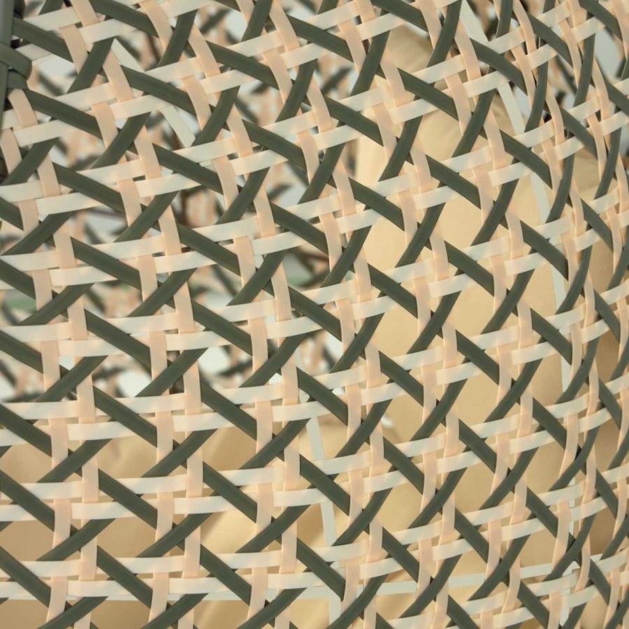 KAVE HOME Cira hngestol, m. hynder og stativ - polyester, multifarvet polyrattan og stl