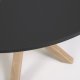 KAVE HOME Fuld Argo spisebord, rund - sort tr og natur stl med treffekt (120)
