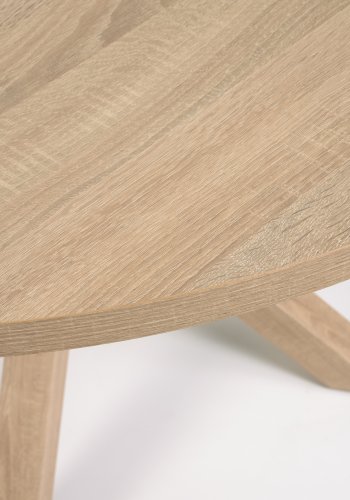 KAVE HOME Fuld Argo spisebord, rund - natur melamin og natur stl med treffekt (120)