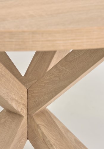 KAVE HOME Fuld Argo spisebord, rund - natur melamin og natur stl med treffekt (120)