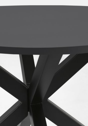 KAVE HOME Fuld Argo spisebord, rund - sort tr og sort stl (120)