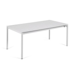 KAVE HOME Zaltana udtrkkeligt udendrsbord lavet af aluminium i en lysegr finish, 180 (240) x 100