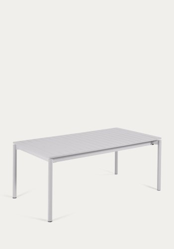 KAVE HOME Zaltana udtrkkeligt udendrsbord lavet af aluminium i en lysegr finish, 180 (240) x 100