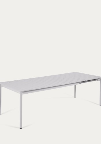 KAVE HOME Zaltana udtrkkeligt udendrsbord lavet af aluminium i en lysegr finish, 180 (240) x 100