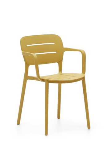KAVE HOME Morella havestol, m. armln - sennepsgul plast