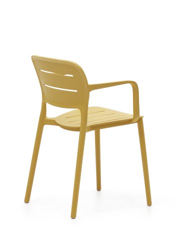 KAVE HOME Morella havestol, m. armln - sennepsgul plast
