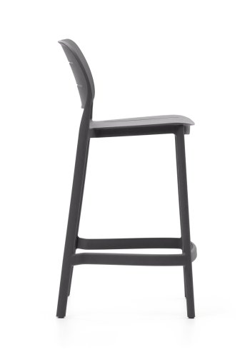 KAVE HOME Morella udendrs barstol, m. rygln og fodsttte - gr plast