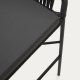 KAVE HOME Yanet barstol, m. hynde, armln og fodsttte - sort snor og sort stl