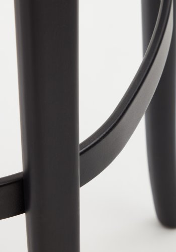 KAVE HOME Romane barstol, m. rygln og fodsttte - natur rattan og sort askefiner/bg