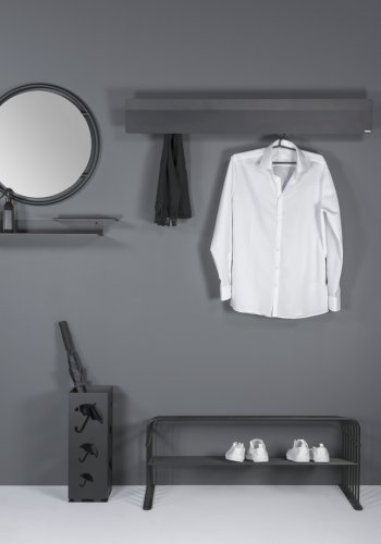 TORNA DESIGN Grille skoreol, m. 2 hylder - sort stl (B:100)