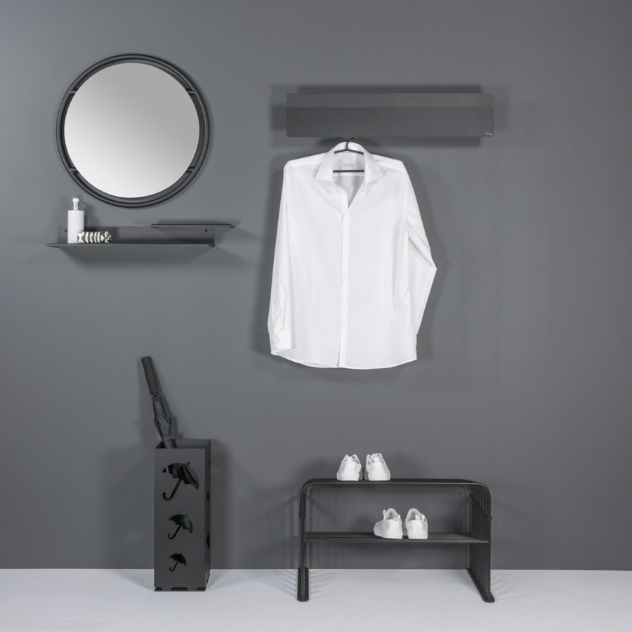 TORNA DESIGN Sfera S vgspejl, rund - spejlglas og sort stl (59)