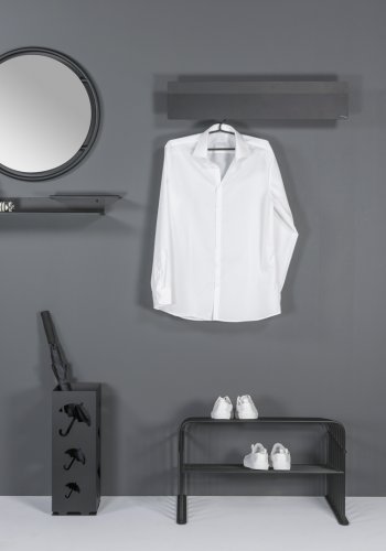 TORNA DESIGN Grille skoreol, m. 2 hylder - sort stl (B:70)