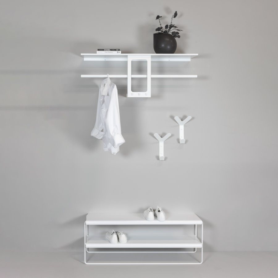 TORNA DESIGN Ando knagerkke, lille - hvid stl (B:100)