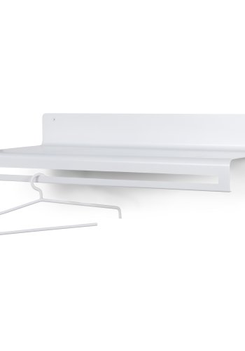 TORNA DESIGN Wave knagerkke, m. hylde - hvid stl (B:78)