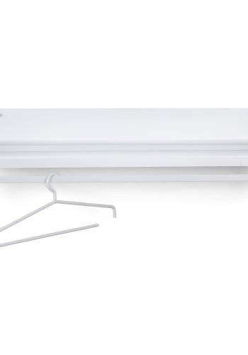 TORNA DESIGN Wave knagerkke, m. hylde - hvid stl (B:78)