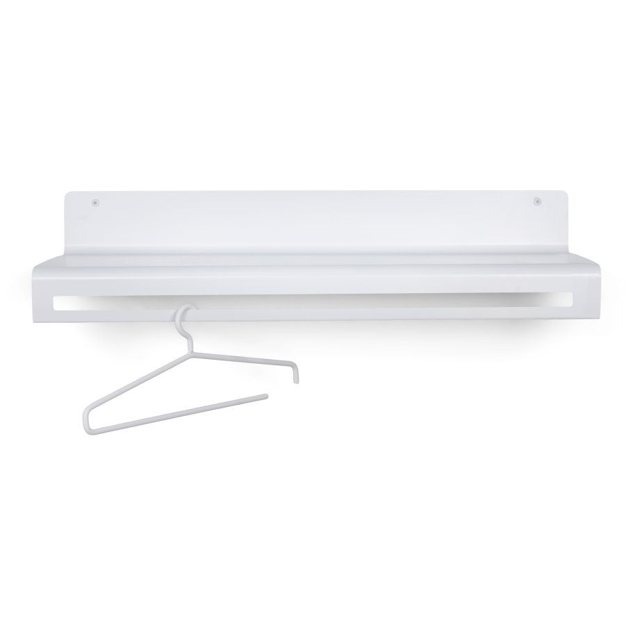 TORNA DESIGN Wave knagerkke, m. hylde - hvid stl (B:78)