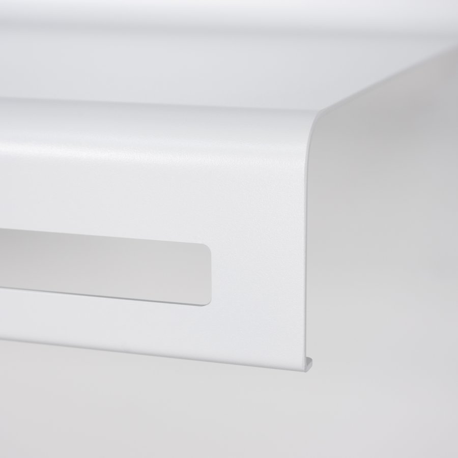 TORNA DESIGN Wave knagerkke, m. hylde - hvid stl (B:78)