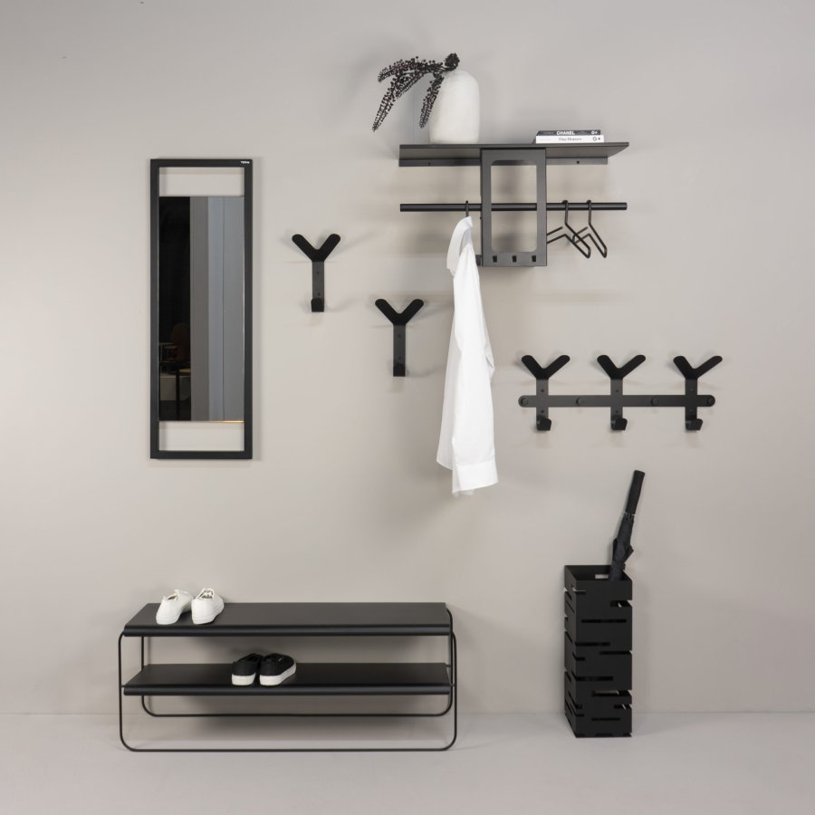 TORNA DESIGN Leaf knagerkke - sort stl