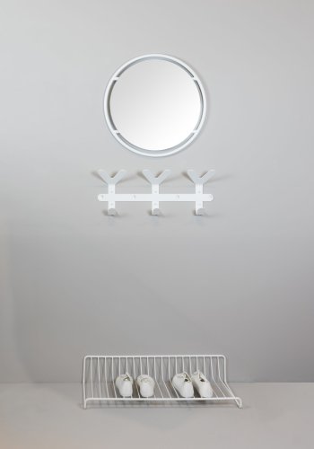 TORNA DESIGN Leaf knagerkke - hvid stl