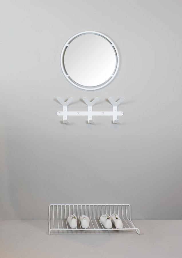 TORNA DESIGN Leaf knagerkke - hvid stl