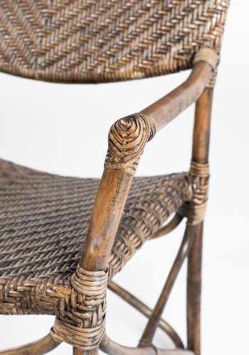 NOVASOLO Wickerworks Squire spisebordsstol - flettet rattan m. armln