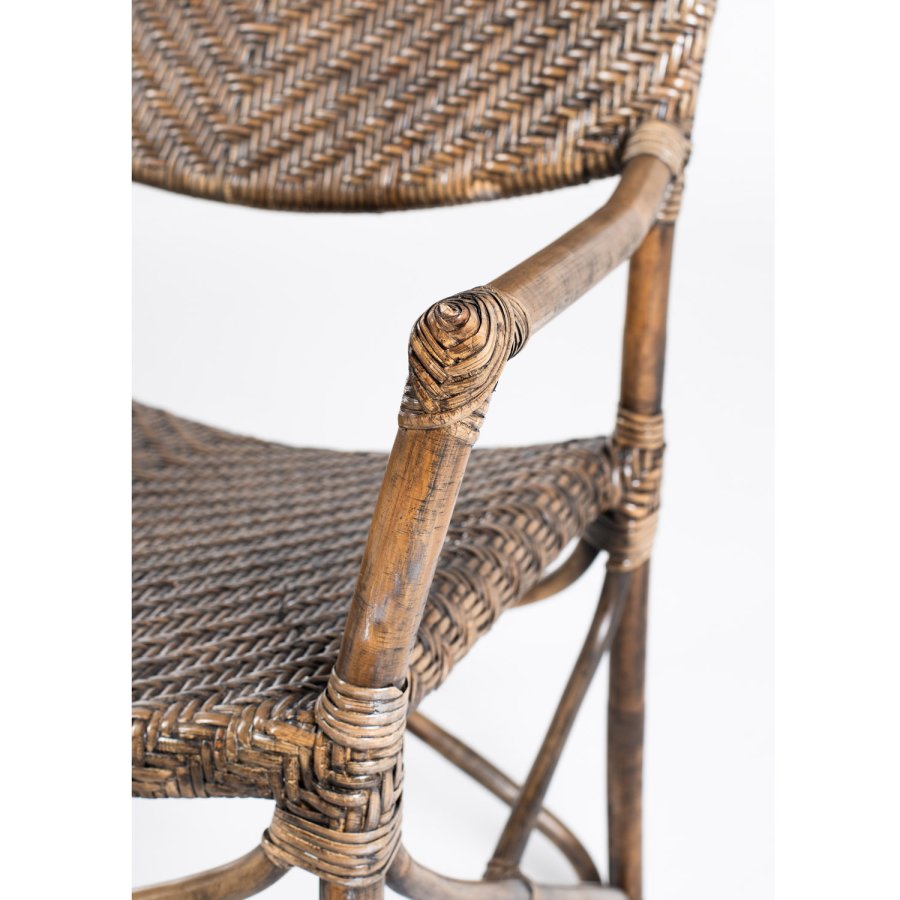 NOVASOLO Wickerworks Squire spisebordsstol - flettet rattan m. armln