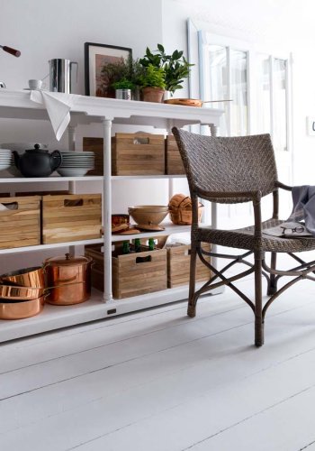 NOVASOLO Wickerworks Squire spisebordsstol - flettet rattan m. armln