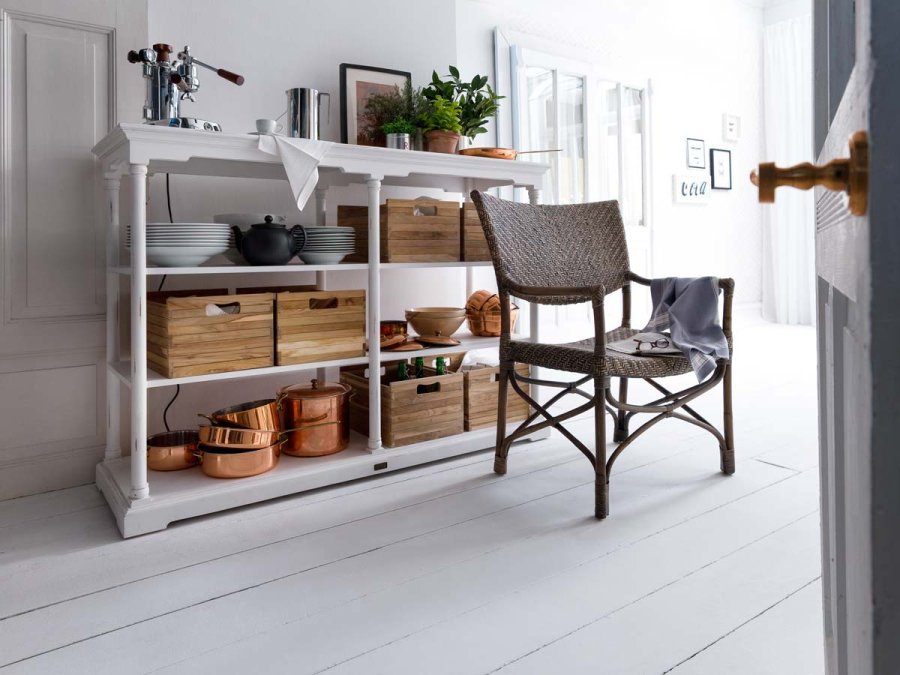 NOVASOLO Wickerworks Squire spisebordsstol - flettet rattan m. armln