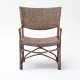 NOVASOLO Wickerworks Squire spisebordsstol - flettet rattan m. armln
