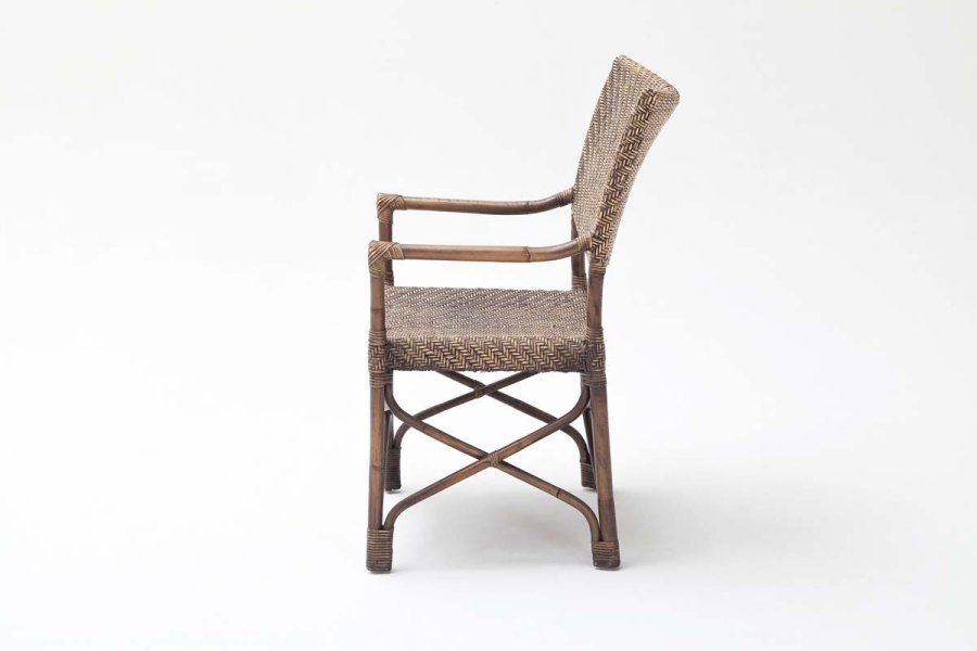 NOVASOLO Wickerworks Squire spisebordsstol - flettet rattan m. armln