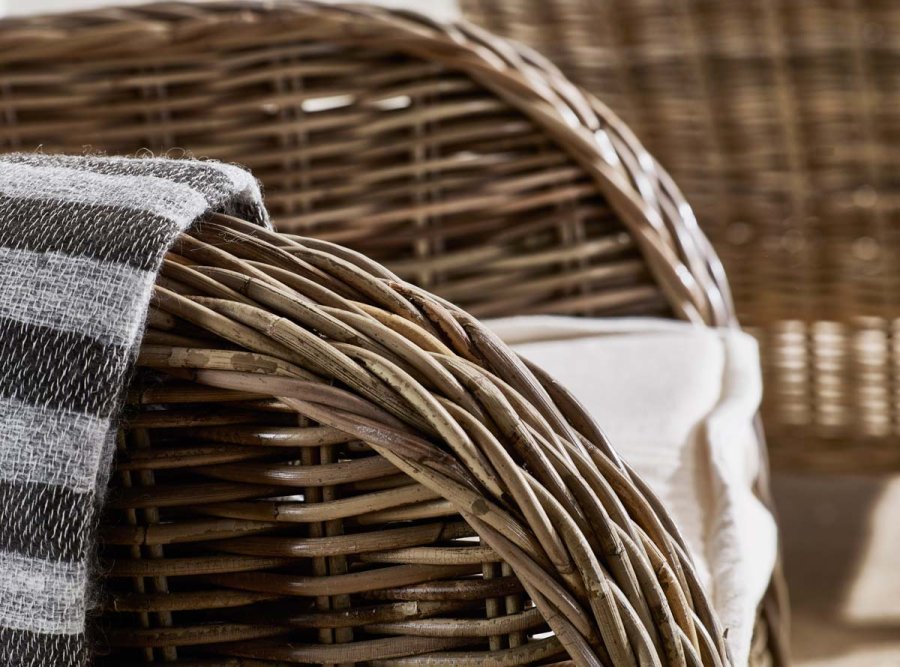 NOVASOLO Wickerworks Baron armstol - flettet rattan m. hynde